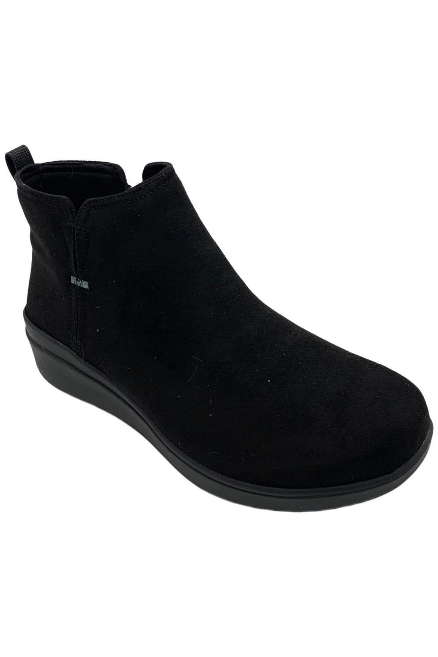 Ryka Women's Water-Repellent Wedge Ankle Boots Lovely Black - Wide